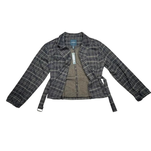 MODCLOTH NWT crop blazer with belt large - Picture 3 of 6